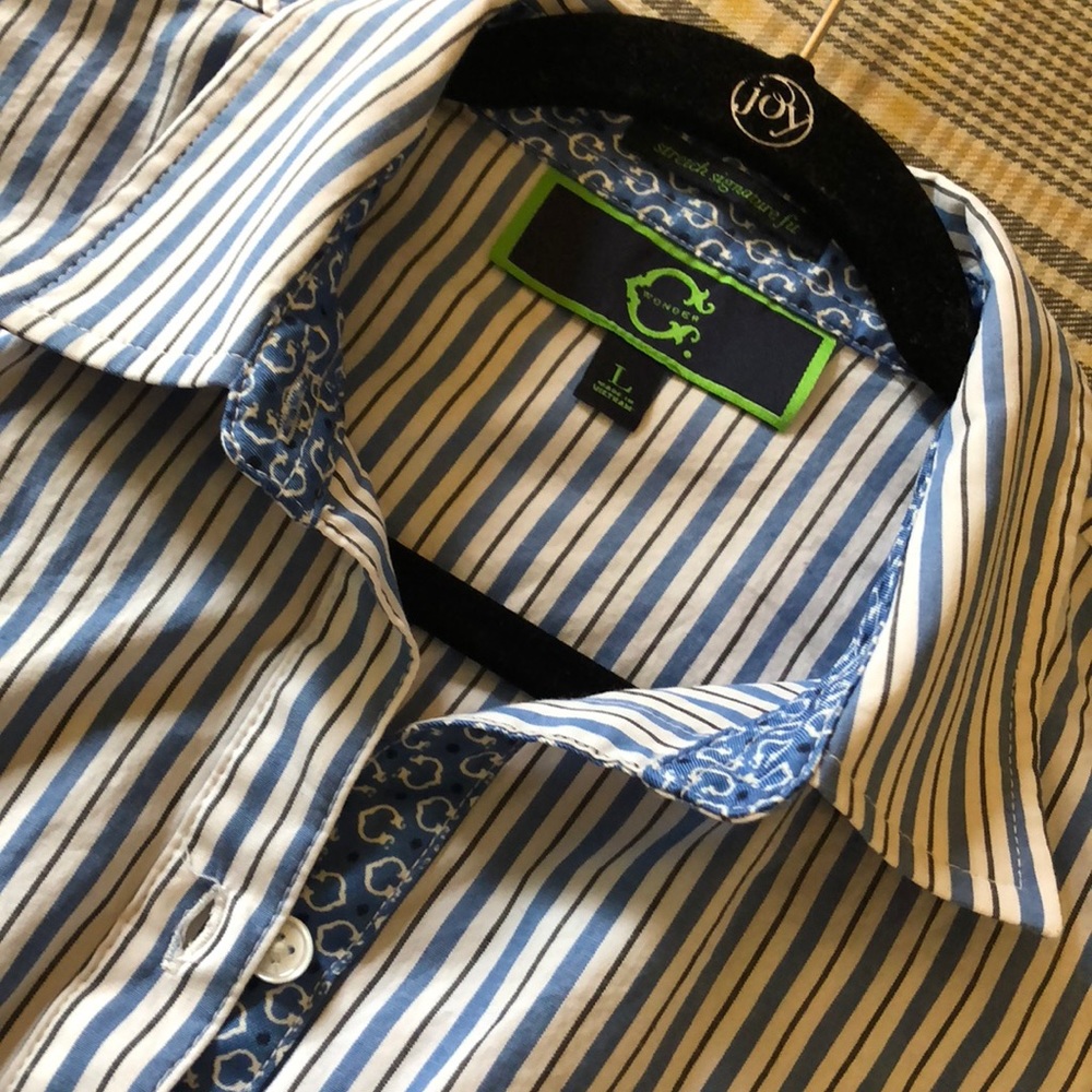 Pinstripe Button Down Shirt